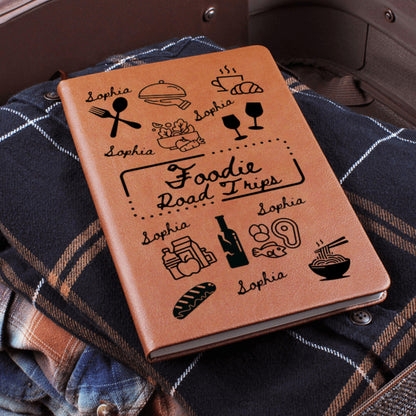 Foodie Road Trip Journal Food Journal Road Trip Diary Travel Notebook Custom Chef Gift for Food Lover Culinary Memory Book Adventure Log