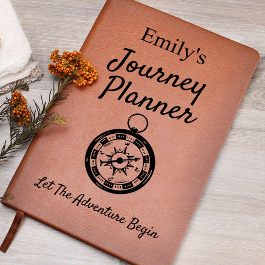 Personalized Leather Journey Planner Journal Custom Travel Notebook Life Adventure Log Book Travel Keepsake Gift for Her or Him Memory Book