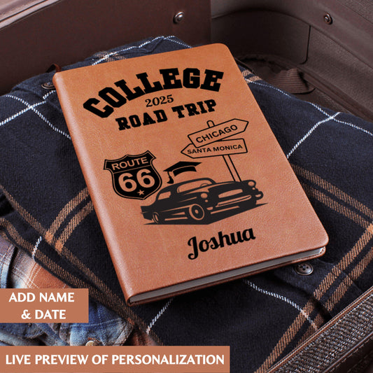 Custom College Road Trip Journal