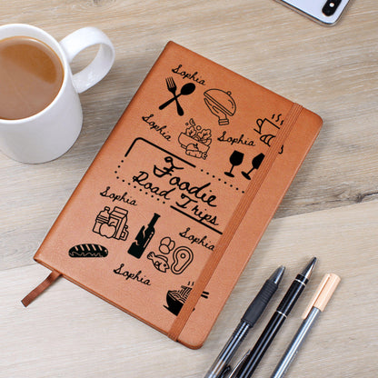 Foodie Road Trip Journal Food Journal Road Trip Diary Travel Notebook Custom Chef Gift for Food Lover Culinary Memory Book Adventure Log