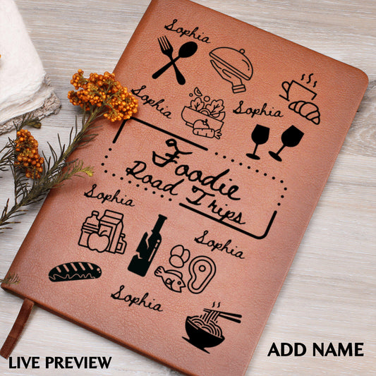Foodie Road Trip Journal Food Journal Road Trip Diary Travel Notebook Custom Chef Gift for Food Lover Culinary Memory Book Adventure Log