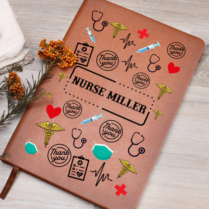 Personalized Nurse Thank You Leather Journal Custom Nurse Gratitude Gift Appreciation Week Nurse Graduation Gift Diary for Healthcare Hero
