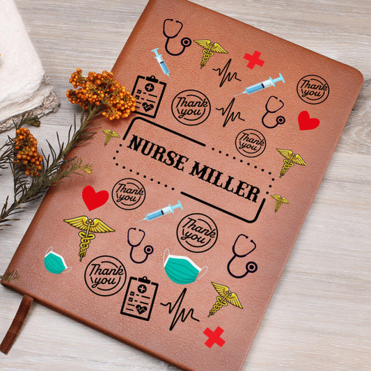 Personalized Nurse Thank You Leather Journal Custom Nurse Gratitude Gift Appreciation Week Nurse Graduation Gift Diary for Healthcare Hero