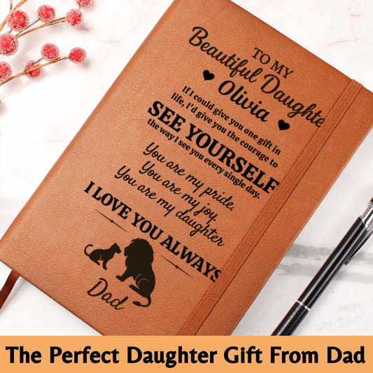Personalized Daughter Gift from Dad Father to Daughter Journal Gift from Dad Journal for Daughter Notebook Keepsake Book Daughter Birthday