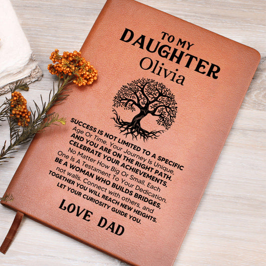 Personalized To My Daughter Journal from Dad Leather Notebook Gift for Daughter Birthday Christmas Gift for Her Dad Daughter Keepsake