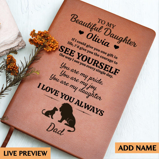 Personalized Daughter Gift from Dad Father to Daughter Journal Gift from Dad Journal for Daughter Notebook Keepsake Book Daughter Birthday