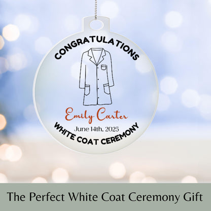 White Coat Ceremony Ornament Medical School Acceptance Gift Graduation Future Doctor Ornament White Coat Party Keepsake Gift for Med Student
