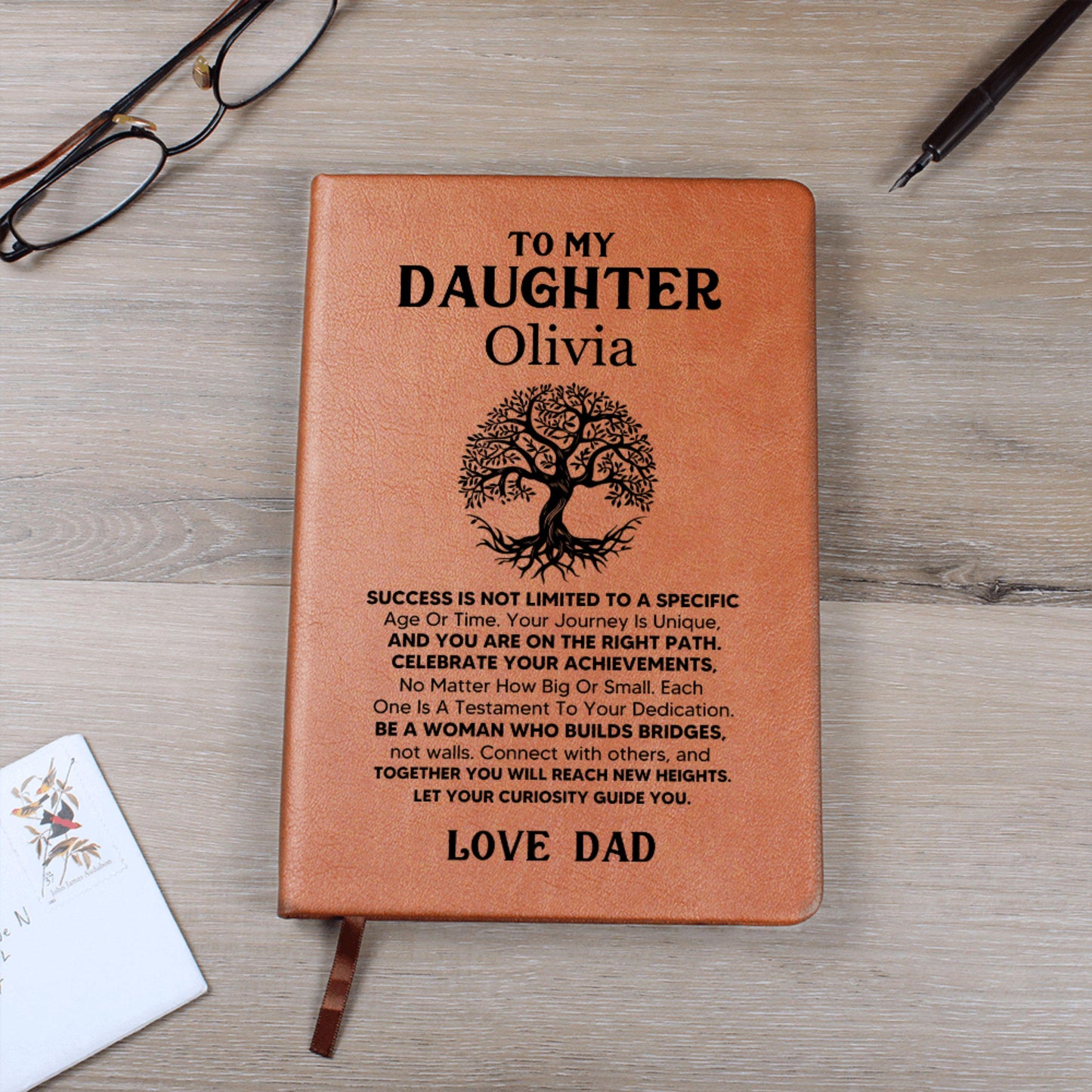 Personalized To My Daughter Journal from Dad Leather Notebook Gift for Daughter Birthday Christmas Gift for Her Dad Daughter Keepsake